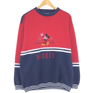 古着 90年代 MICKEY&CO. MICKEY MOUSE ミッキーマウス キャラクタースウェットシャツ トレーナー メンズL ヴィンテージ /eaa433522