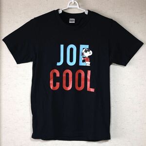 【美品】SNOOPY Tシャツ Sサイズ ネイビー PEANUTS スヌーピー JOE COOL PN-9C12199TS 半袖