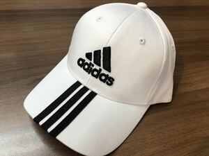 adidas アディダス　キャップ 白 ホワイト ロゴ アディダス 帽子　フリーサイズ