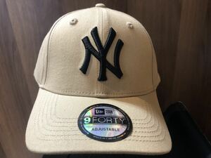 ニューエラ ベージュキャップ　帽子　New Era Cap ニューヨークヤンキース NY