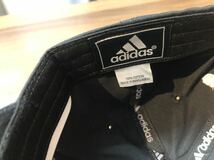 アディダス　adidas ブラック　キャップ　帽子　フリーサイズ　_画像6