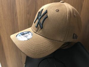 ニューエラ　NY キャップ　帽子　ブラウン　茶色　NEW ERA CAP フリーサイズ　LA 黒　刺繍入　男女用