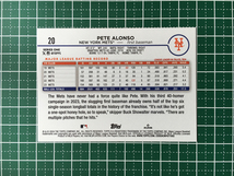 ★TOPPS MLB 2024 SERIES 1 #20 PETE ALONSO［NEW YORK METS］ベースカード「BASE」★_画像2