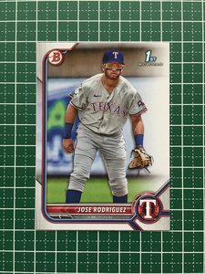 ★TOPPS MLB 2022 BOWMAN #BP-62 JOSE RODRIGUEZ［TEXAS RANGERS］ベースカード「PAPER PROSPECTS」「1st」★