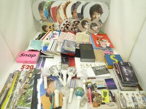 【まとめ売り 動作未確】 ジャニーズ 嵐 SMAP DVD ショッピングバッグ うちわ ペンライト 等 グッズセット