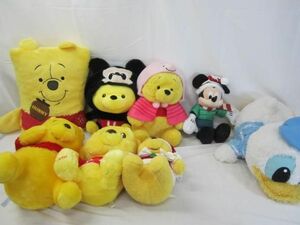 【まとめ売り 中古品】 ディズニー プーさん ドナルド ミッキー サンタ コスチューム ぬいぐるみ 等 グッズセット