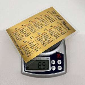 【C-23410】純金5ｇ カレンダー 田中貴金属 ラミネートフィルム 加工 GOLD カレンダー 金 K24 中古 保管品