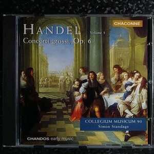 c（CHACONNE）スタンデイジ　ヘンデル　合奏協奏曲集 op.6 Vol.3 Handel Concerti Grossi Standage Collegium Musicum 90