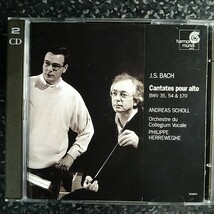 c（2CD）アンドレアス・ショル　バッハ　アルトのためのカンタータ集　ヘレヴェッヘ　Scholl Bach Cantates pour Alto Herreweghe_画像1