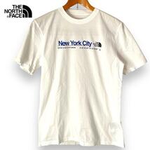 【ニューヨーク限定！】ノースフェイス メンズ Tシャツ 半袖 S 白 ロゴ NYC アメリカ限定 ホワイト THE NORTH FACE 夏服 春 M服 US限定_画像8