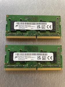 Micron ノート用メモリ SODIMM DDR4-3200 PC4-25600 8GB KIT(4GB×2) 1R×16動作品