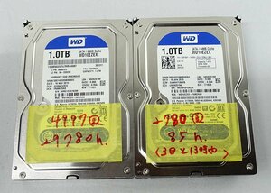 2個セット レターパックプラス WD WD10EZEX 1TB HDD 3.5インチ SATA データ消去 ハードディスク WD S031109