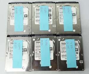 6個セット クリックポスト 東芝 MQ01ABF050 500GB HDD 2.5インチ/SATA/5400rpm toshiba データ消去 ハードディスク S032506