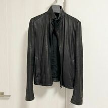 JULIUS 16SS 527BLM5 レザーライダース ジャケット ラムヌバック size1 ユリウス ブラック 黒_画像1