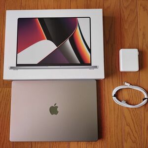 【美品】バッテリー最大容量100% 16インチ Apple MacBook M1 Pro スペースグレイ MK183J/A メモリ16GB SSD512GB M1Pro