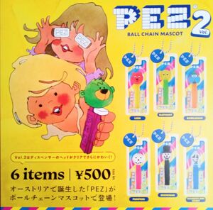 PEZ ボールチェーンマスコット Vol.2　全6種　 フルコンプ　 ガチャ　ペッツ　ミニチュア