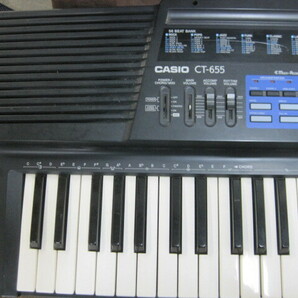 【P114】CASIO カシオ 電子キーボード CT-655 TONE BANK 61鍵盤ピアノ キーボード 音出し確認済 ACアダプタ付の画像3