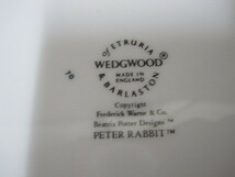 【P138】WEDGWOOD ウェッジウッド 4枚セット PETER RABBIT ピーターラビット プレート　大皿　中皿　直径約25㎝　20㎝_画像9