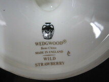 【P151】WEDGWOOD　ウェッジウッド　ワイルドストロベリー　フラワーベース 花瓶 花器　金彩　花柄 苺柄　インテリア　高さ約21ｃｍ_画像10