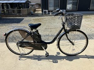 C15　中古電動アシスト自転車 1円売切り！ パナソニック ビビDX 黒 配送エリア内は送料3800円でお届