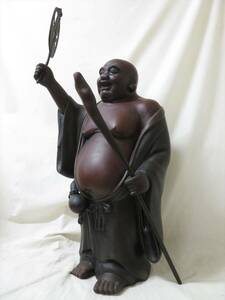 ◆◇銅製 銅器 銅像 七福神 布袋様 布袋尊 置物 縁起物 全長/約70cm 重量/約10kg◇◆