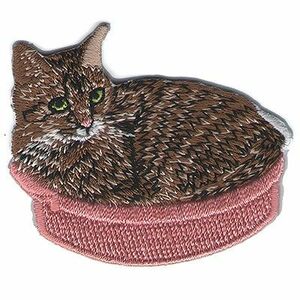 鍋猫　刺繍ワッペン