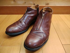 【美品】Senoh Leather Zip Shoes/センタージップブーツ/2/ブラウン/レザー セモーメンズ