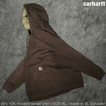 carhartt 00s Y2K エルサルバドル製 XL スウェット パーカー カーハート ビンテージ 古着 スウェットパーカー_画像1