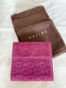 セリーヌ　CELINE 二つ折り財布 ピンク