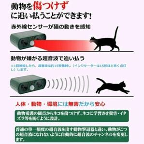 OUGUAN 庭園保護 害獣対策器 げっ歯類など対応 ハト キツネ ミ 2個セット 超音波 動物撃退器 猫よけ 58の画像8