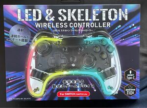 LED&スケルトン　ワイヤレスコントローラー　for SWITCH