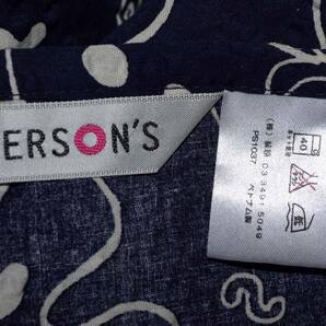 ＰＥＲＳＯＮＳ パーソンズ・ エプロン 紺系色  着丈：７７㎝（未使用品）の画像4