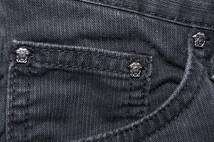 VERSACE　JEANS　COUTURE　ヴェルサーチ　メデューサリベット・ロゴ入り　パンツ　黒系色　サイズ：27・41（イタリー製・中古）_画像6