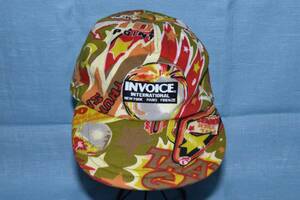 ＩＮＶＯＩＣＥ　インヴォイス・オリジナル　キャップ　ＣＡＰ：帽子　暖色系色（日本製・中古）－①