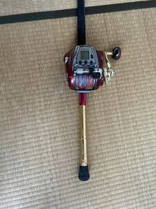 0引き取り限定 動作未確認 釣り竿に電動リール付き●DAIWA ダイワ SEABORG 800MJ シーボーグ800ＭJ（右）●ゴウイン ブル GS　ＨＨ－175Y