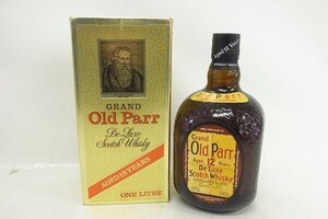 D598-Y32-963 未開栓 Grand Old Parr グランド オールドパー DELUXE スコッチ ウイスキー 12年 1000ml 43% 現状品①