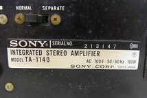 E231-Y32-985 SONY ソニー TA-1140 プリメインアンプ INTEGRATED AMPLIFIER 現状品①＠(0)_画像6