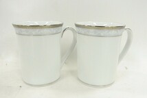 E225-Y30-1097 NORITAKE 4336L コーヒー ティーカップ ソーサー 2客セット ペア 現状品①_画像1