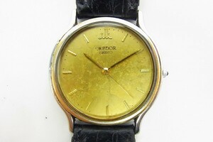 F239-S24-2815◎ SEIKO セイコー 8J81-6B00 CREDOR クレドール 18K-750 メンズ クォーツ 腕時計 現状品③◎