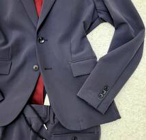 417エディフィス【お洒落な紳士】EDIFICE スーツ セットアップ テーラードジャケット アンコン ストレッチ チャコールグレー カジュアル S_画像4