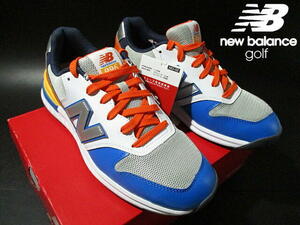 新品■ 未使用　安い！　ニューバランスゴルフ　ゴルフシューズ　スパイクレス　996　new balance GOLF　25.5cm　ブルー　オレンジ