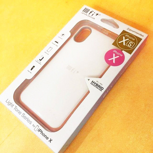 ★外箱痛みアリ★訳あり価格★ オレンジ iPhone XS／iPhone X 共通 イーフィット スマホケース