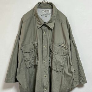 Columbia コロンビア　PFG フィッシングシャツ 半袖シャツ　ロゴ　サイズXXL ビッグサイズ　ビッグシルエット