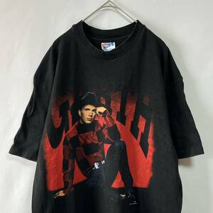 90s USA製 Hanes 半袖 Tシャツ GARTH BROOKS ツアー Tシャツ　シングルステッチ　サイズＬ