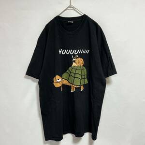 FRUIT OF THE LOOM フルーツオブザルーム　半袖Tシャツ カタツムリ　カメ　グッドデザインプリント　サイズXL