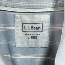 L.L.Bean エルエルビーン　ボタンダウン 半袖シャツ ストライプシャツ サイズＬ_画像4