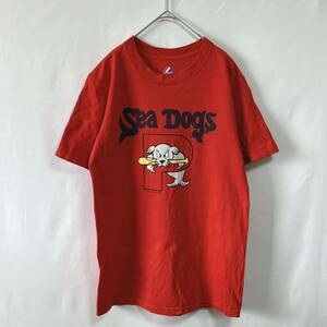 MAJESTIC マジェスティック　半袖Tシャツ SEA DOGS ベースボールチーム　ロゴプリント　サイズS