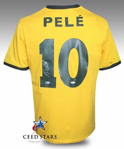 [CS patent (special permission) ] Pele with autograph Brazil representative 10 number uniform be Kett company writing brush trace judgment certificate attaching si-do Star z legend soccer. king 