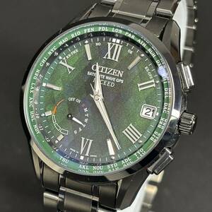 093199-01【美品】シチズン　CITIZEN　CC3057-57W　エクシード　エコドライブ　電波　世界500本限定　2022　グリーンエディション　１円～