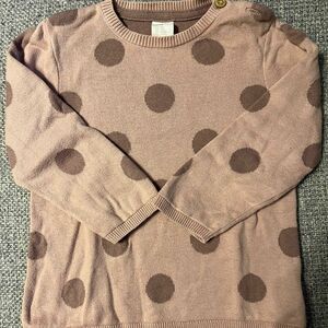 H&M コットンニット　ドット　ピンク　80センチ